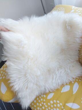 2 New Ikea Real Sheepskin Cushion Covers